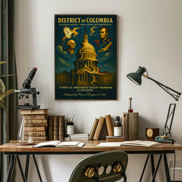 Washington And Lincoln Symbols Of The Poster PosterGoat