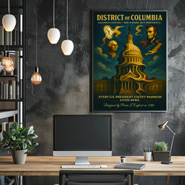 Washington And Lincoln Symbols Of The Poster PosterGoat