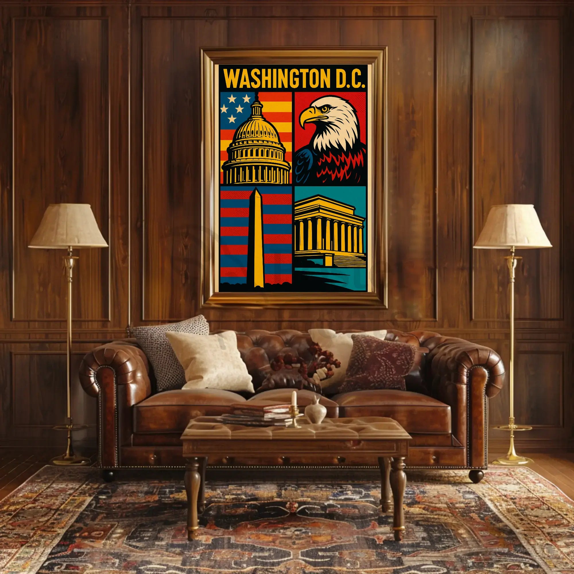 Washington D.C. Icons Pop-Art Heritage Poster PosterGoat
