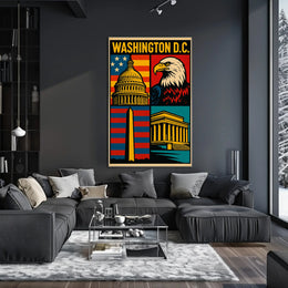 Washington D.C. Icons Pop-Art Heritage Poster PosterGoat