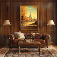 Washington D.C. Scenic Illustration: Travel Poster PosterGoat