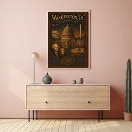 Washington D.C. Vintage Travel Poster Print PosterGoat