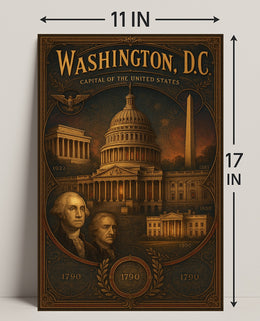 Washington D.C. Vintage Travel Poster Print PosterGoat