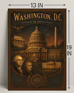Washington D.C. Vintage Travel Poster Print PosterGoat