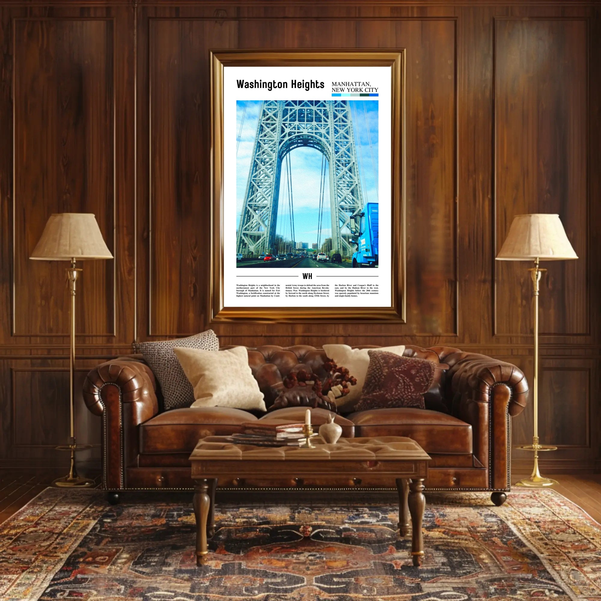 Washington Heights New York Landmark Travel Poster PosterGoat
