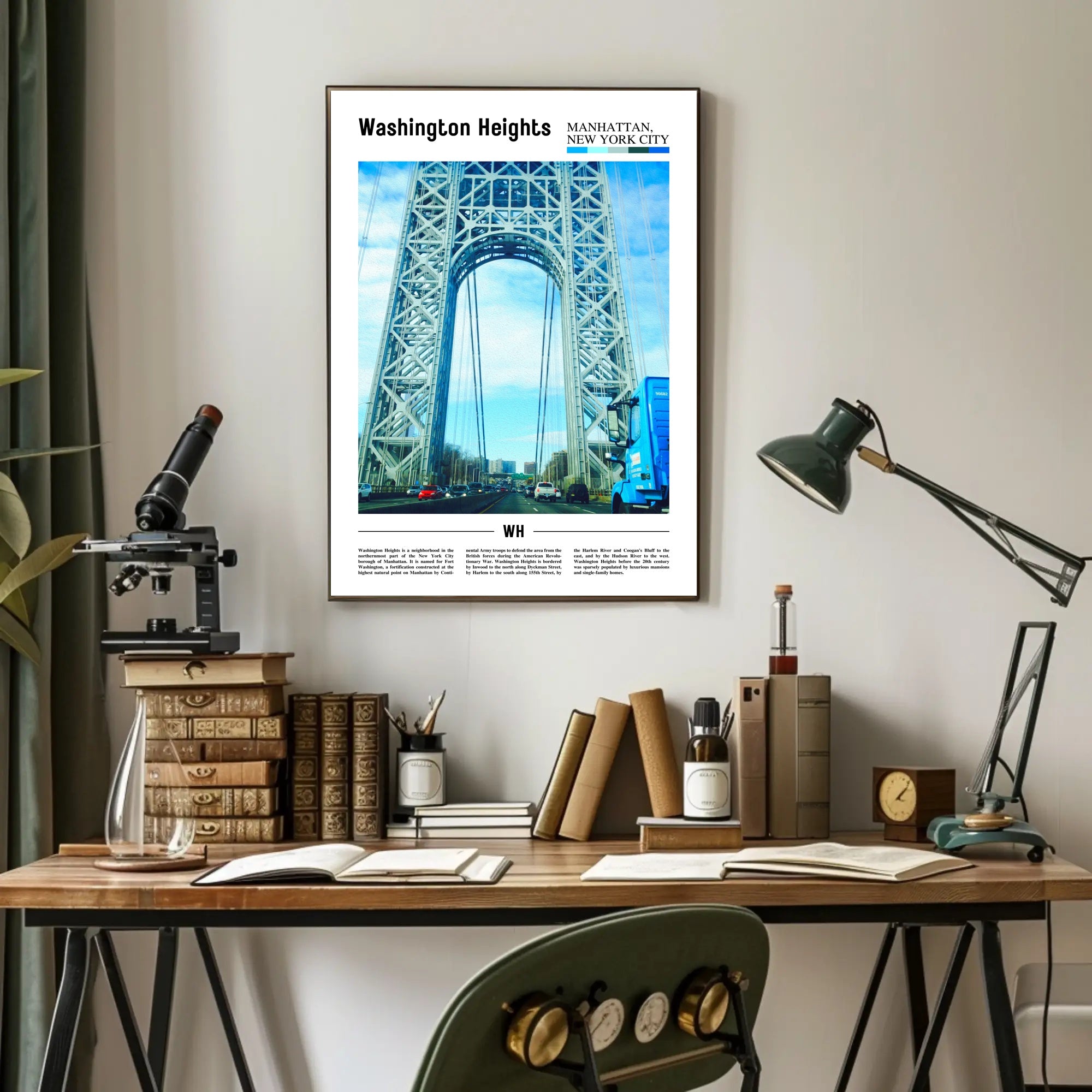 Washington Heights New York Landmark Travel Poster PosterGoat