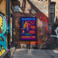 Washington Neon Art Historical Presidential Poster PosterGoat