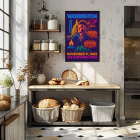 Washington Neon Art Historical Presidential Poster PosterGoat