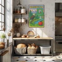 Washington State's Natural Beauty Patriotic Travel Poster PosterGoat