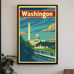 Washington, D.C. Vintage Travel Poster PosterGoat