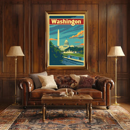 Washington, D.C. Vintage Travel Poster PosterGoat