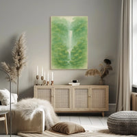 Waterfall in Tranquil Forest National Park Poster PosterGoat