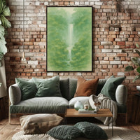 Waterfall in Tranquil Forest National Park Poster PosterGoat