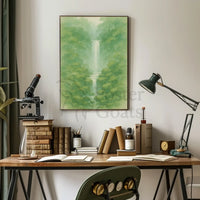 Waterfall in Tranquil Forest National Park Poster PosterGoat