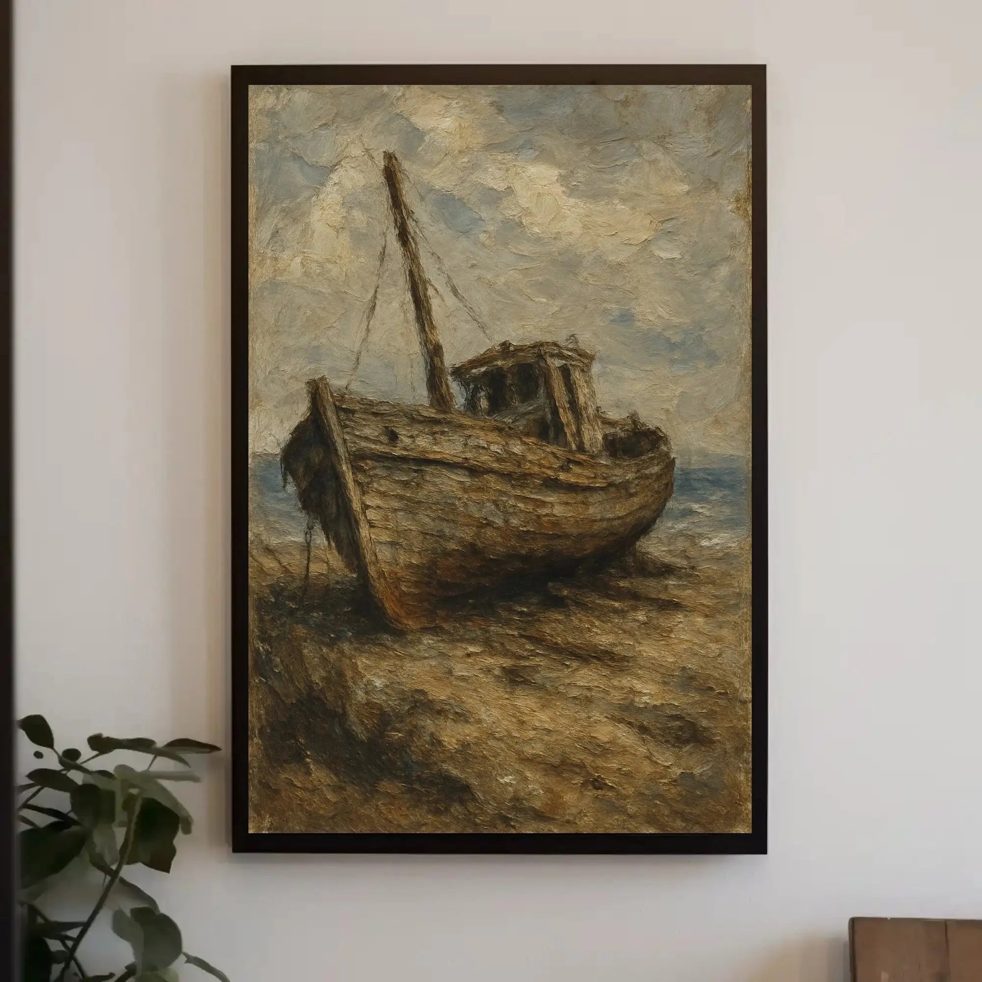 Weathered Shipwreck Solitude Abstract, Artistic, or Pop Culture Poster PosterGoat