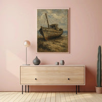 Weathered Shipwreck Solitude Abstract, Artistic, or Pop Culture Poster PosterGoat