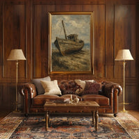 Weathered Shipwreck Solitude Abstract, Artistic, or Pop Culture Poster PosterGoat