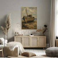 Weathered Shipwreck Solitude Abstract, Artistic, or Pop Culture Poster PosterGoat