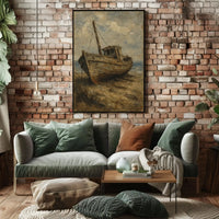 Weathered Shipwreck Solitude Abstract, Artistic, or Pop Culture Poster PosterGoat