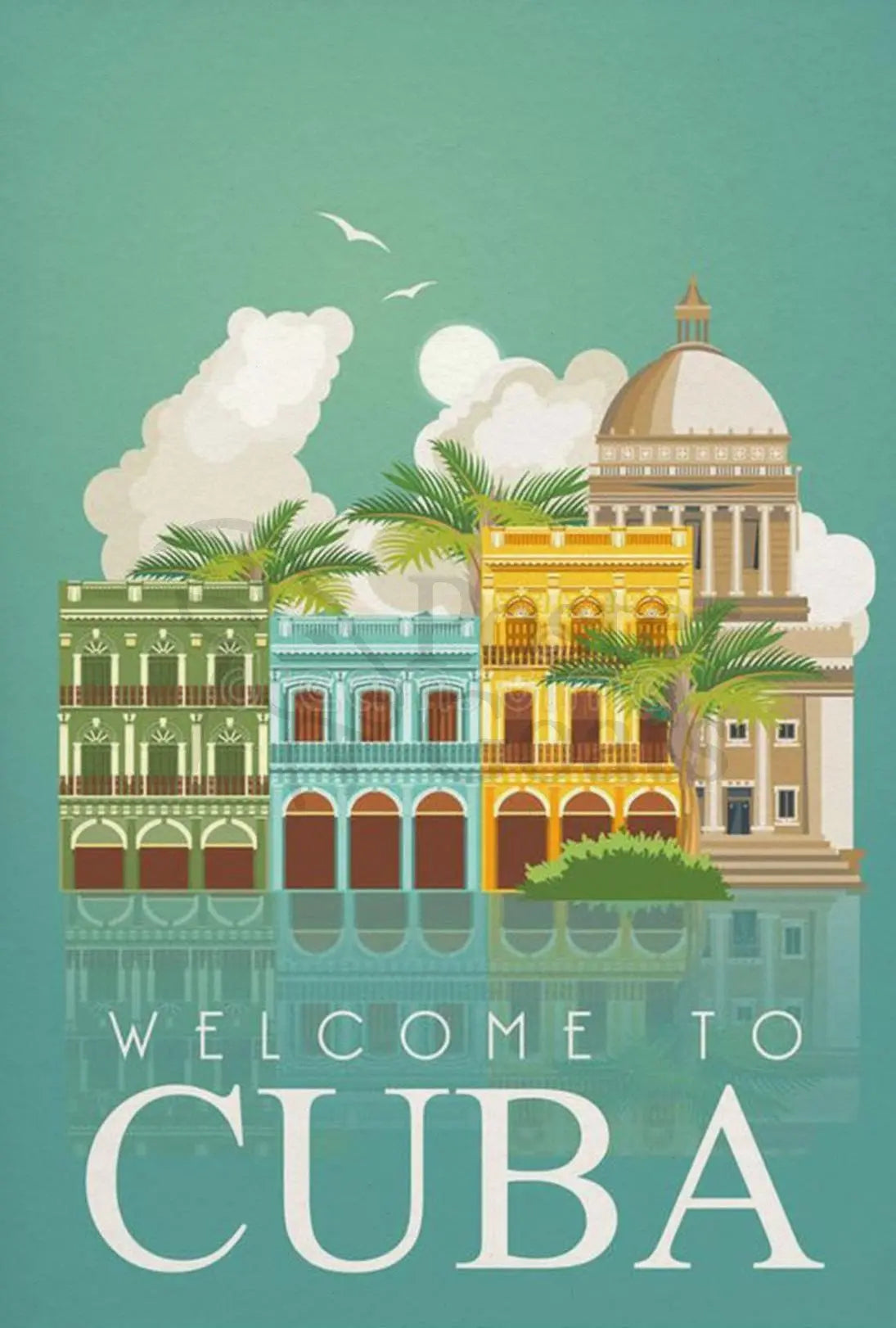 Welcome to Cuba Retro Travel Art Travel Poster PosterGoat