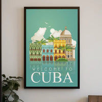 Welcome to Cuba Retro Travel Art Travel Poster PosterGoat
