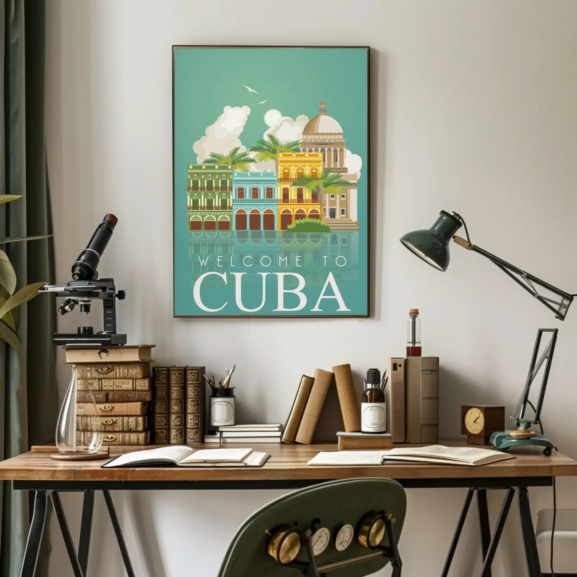 Welcome to Cuba Retro Travel Art Travel Poster PosterGoat