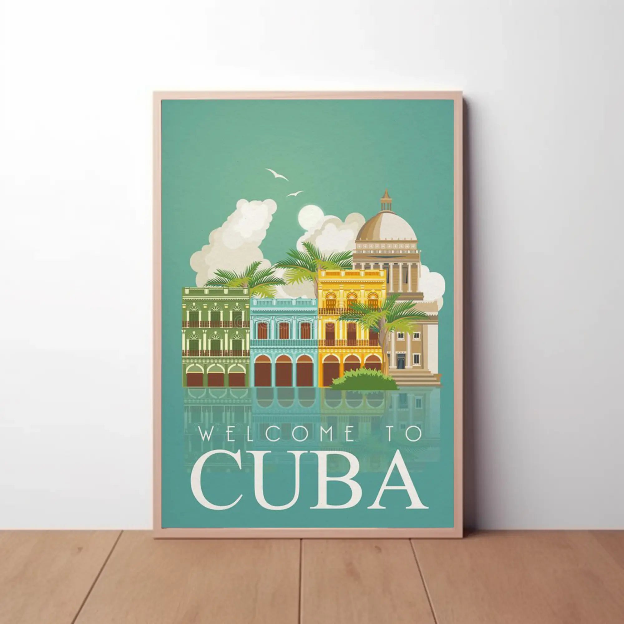 Welcome to Cuba Retro Travel Art Travel Poster PosterGoat