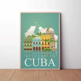 Welcome to Cuba Retro Travel Art Travel Poster PosterGoat