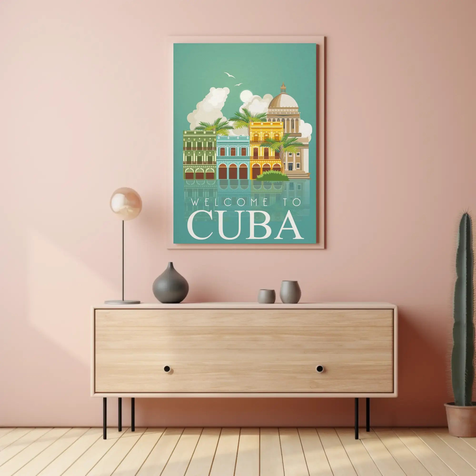 Welcome to Cuba Retro Travel Art Travel Poster PosterGoat