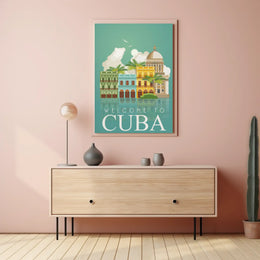 Welcome to Cuba Retro Travel Art Travel Poster PosterGoat