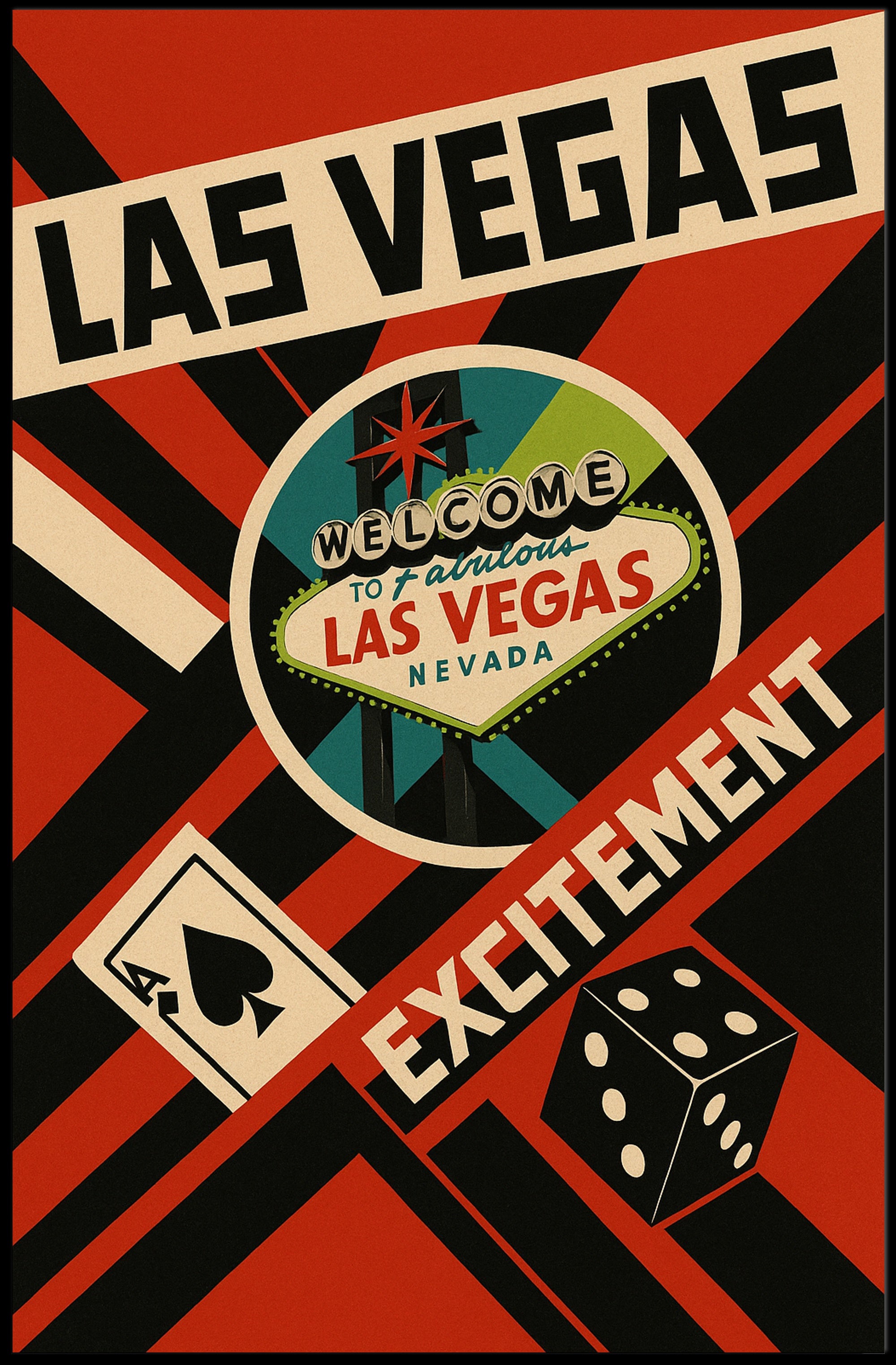 Welcome to Las Vegas Wall Art Print PosterGoat