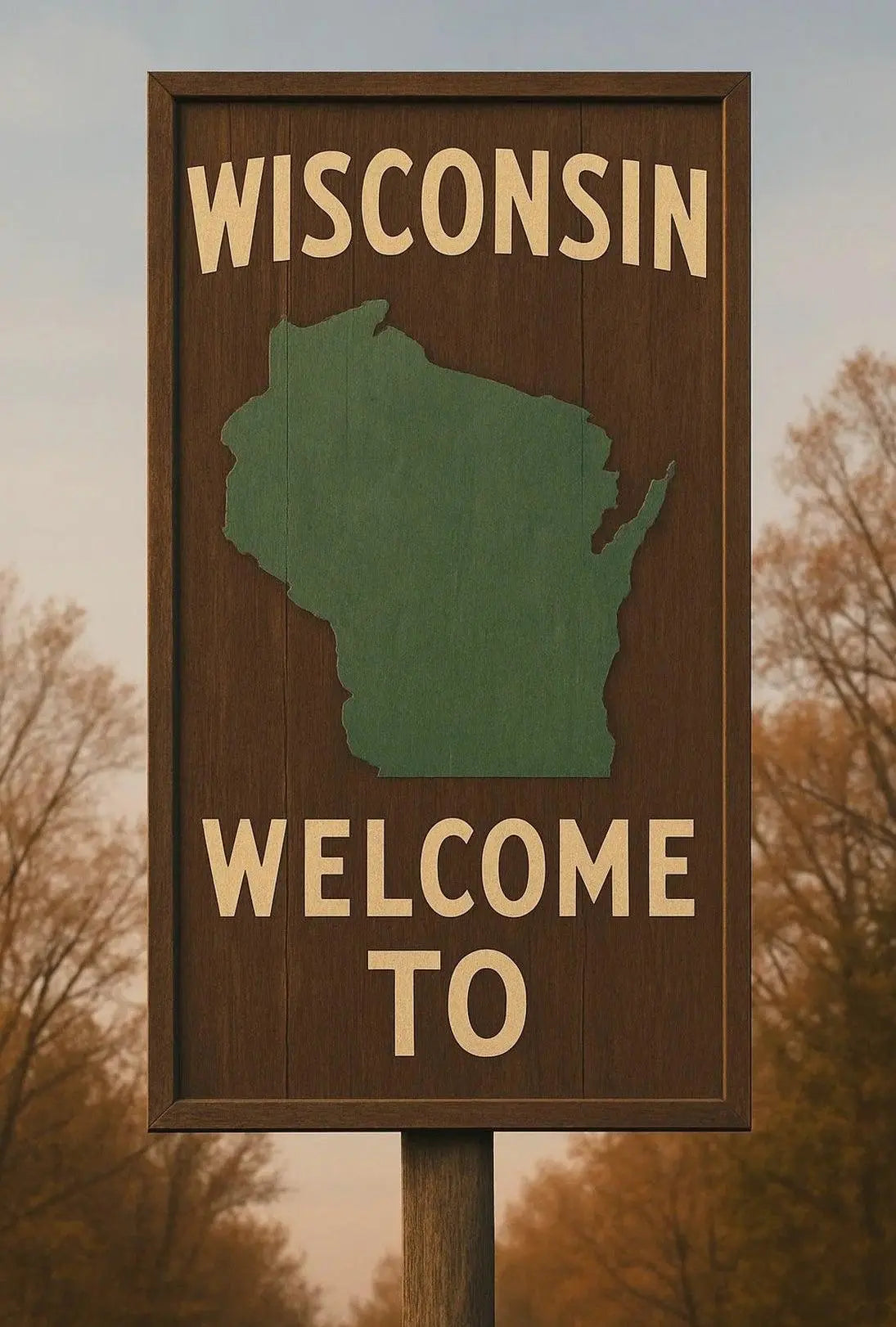 Welcome to Wisconsin Rustic Travel Poster PosterGoat
