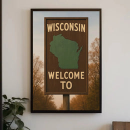 Welcome to Wisconsin Rustic Travel Poster PosterGoat
