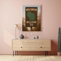 Welcome to Wisconsin Rustic Travel Poster PosterGoat