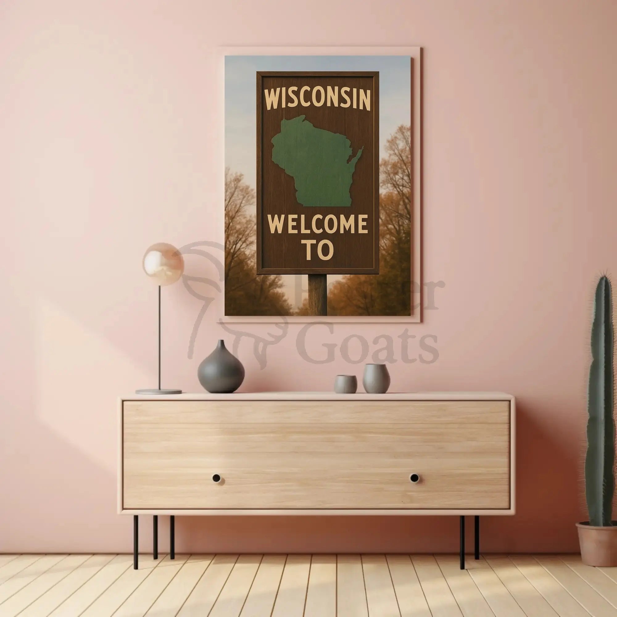 Welcome to Wisconsin Rustic Travel Poster PosterGoat