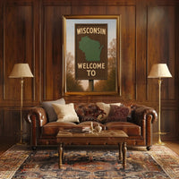 Welcome to Wisconsin Rustic Travel Poster PosterGoat