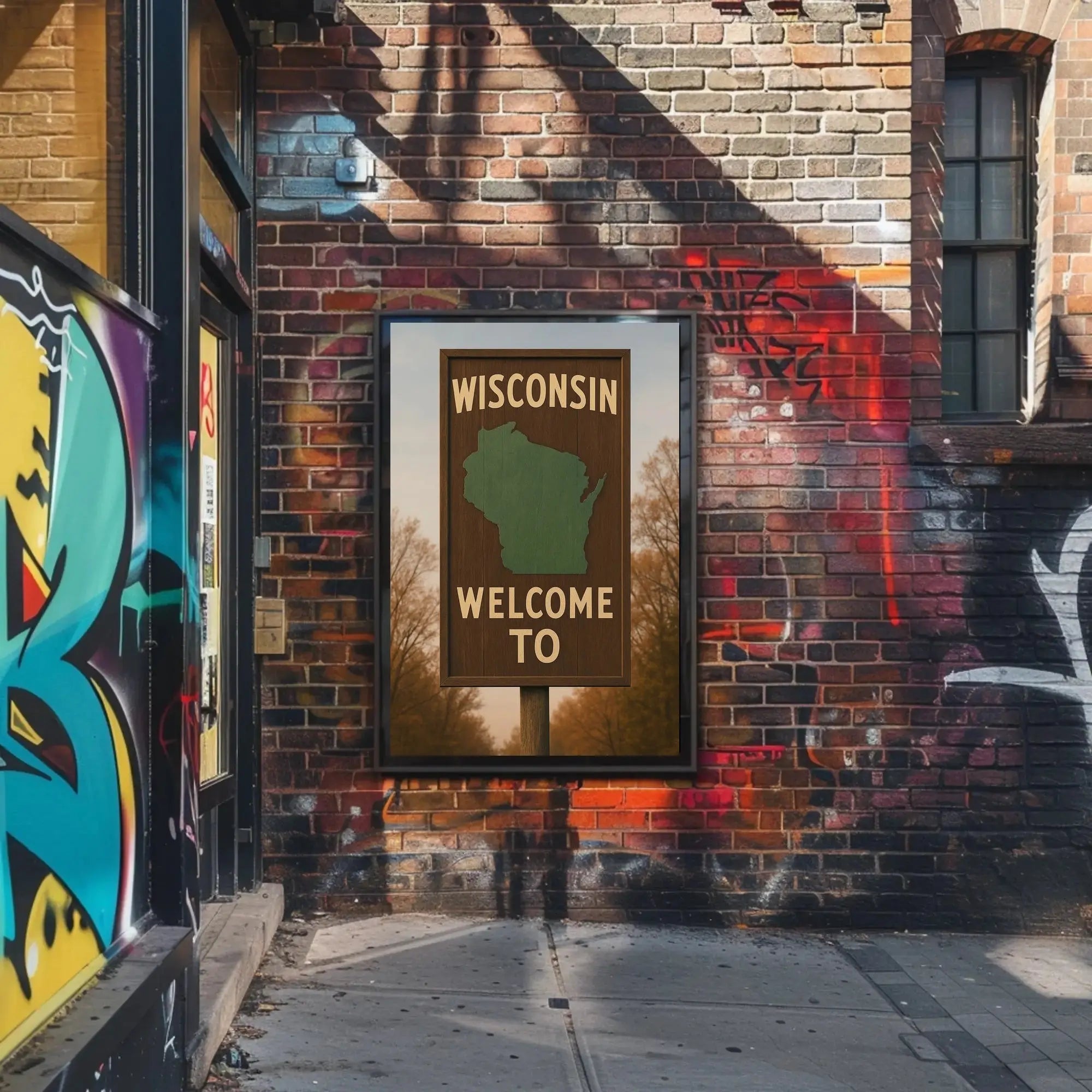 Welcome to Wisconsin Rustic Travel Poster PosterGoat