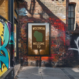 Welcome to Wisconsin Rustic Travel Poster PosterGoat