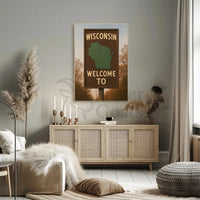 Welcome to Wisconsin Rustic Travel Poster PosterGoat