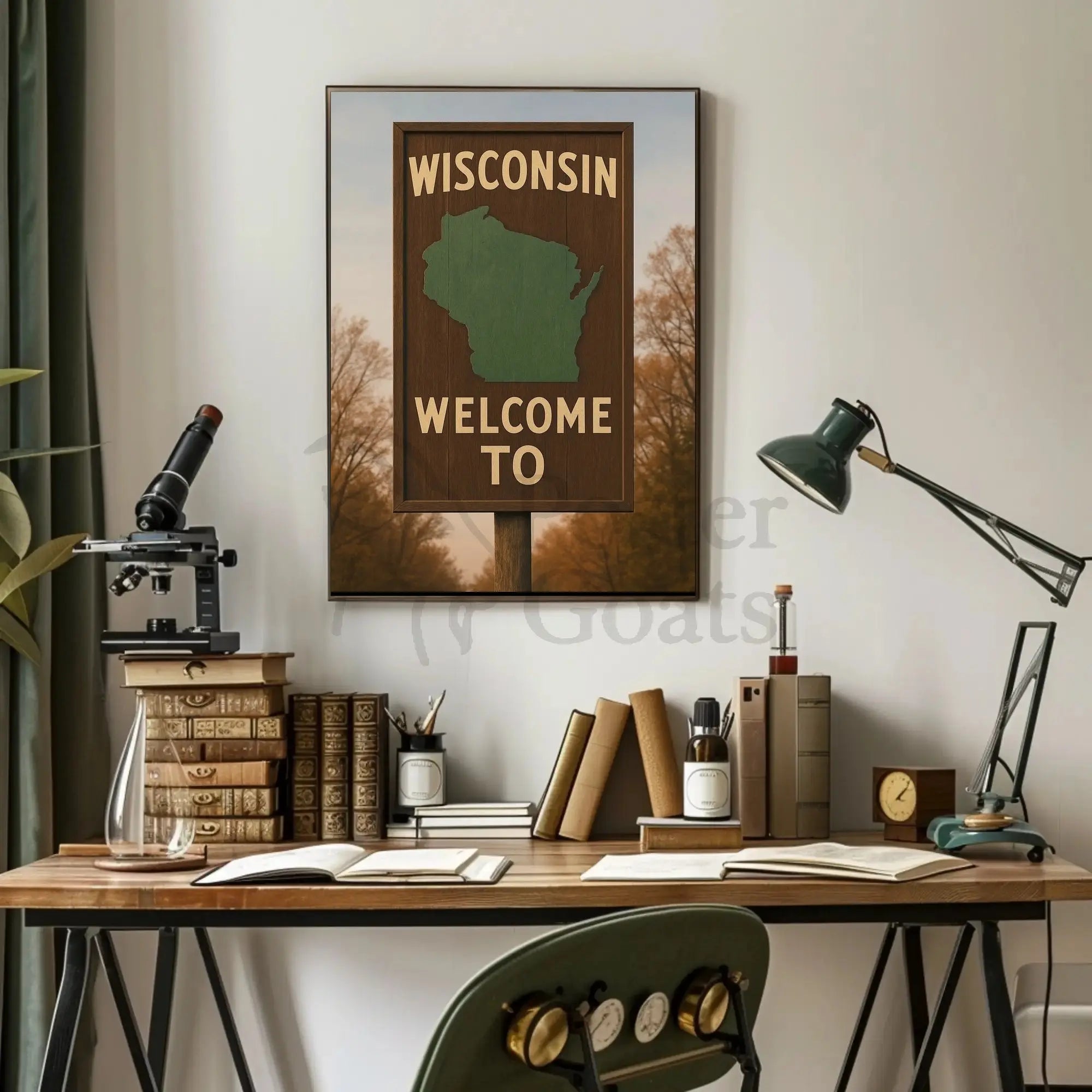 Welcome to Wisconsin Rustic Travel Poster PosterGoat