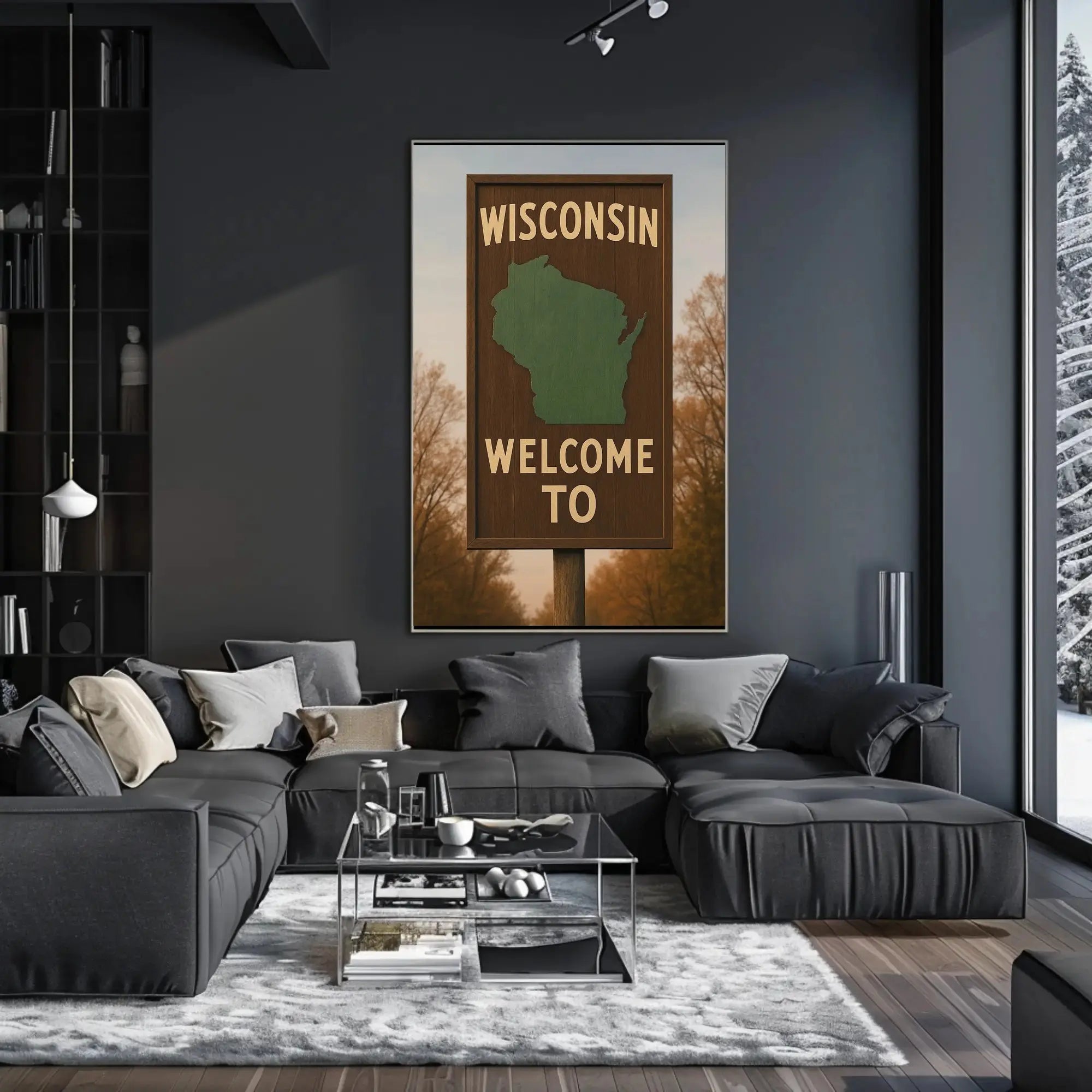 Welcome to Wisconsin Rustic Travel Poster PosterGoat