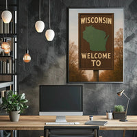 Welcome to Wisconsin Rustic Travel Poster PosterGoat