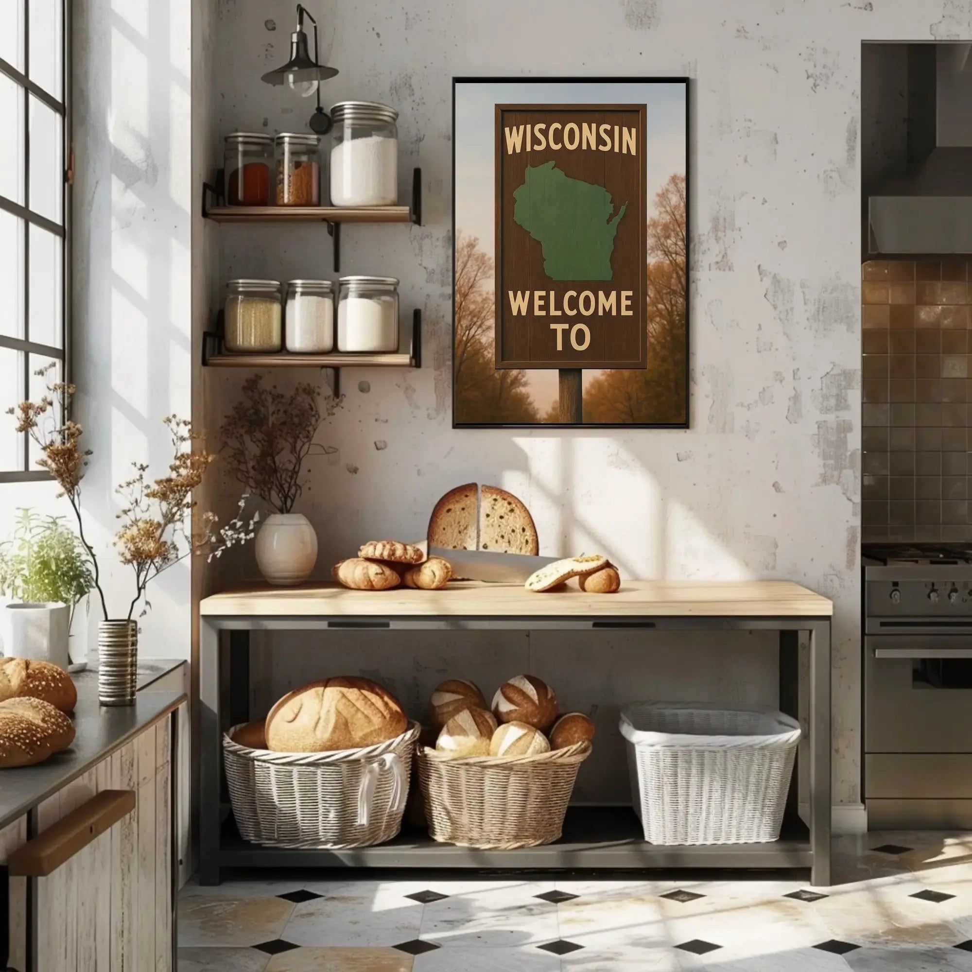 Welcome to Wisconsin Rustic Travel Poster PosterGoat