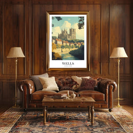 Wells England Gothic Cathedral Poster PosterGoat