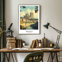 Wells England Gothic Cathedral Poster PosterGoat