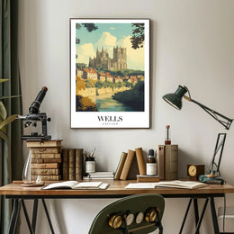 Wells England Gothic Cathedral Poster PosterGoat