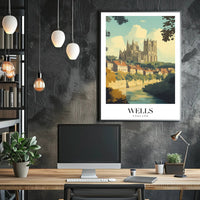 Wells England Gothic Cathedral Poster PosterGoat