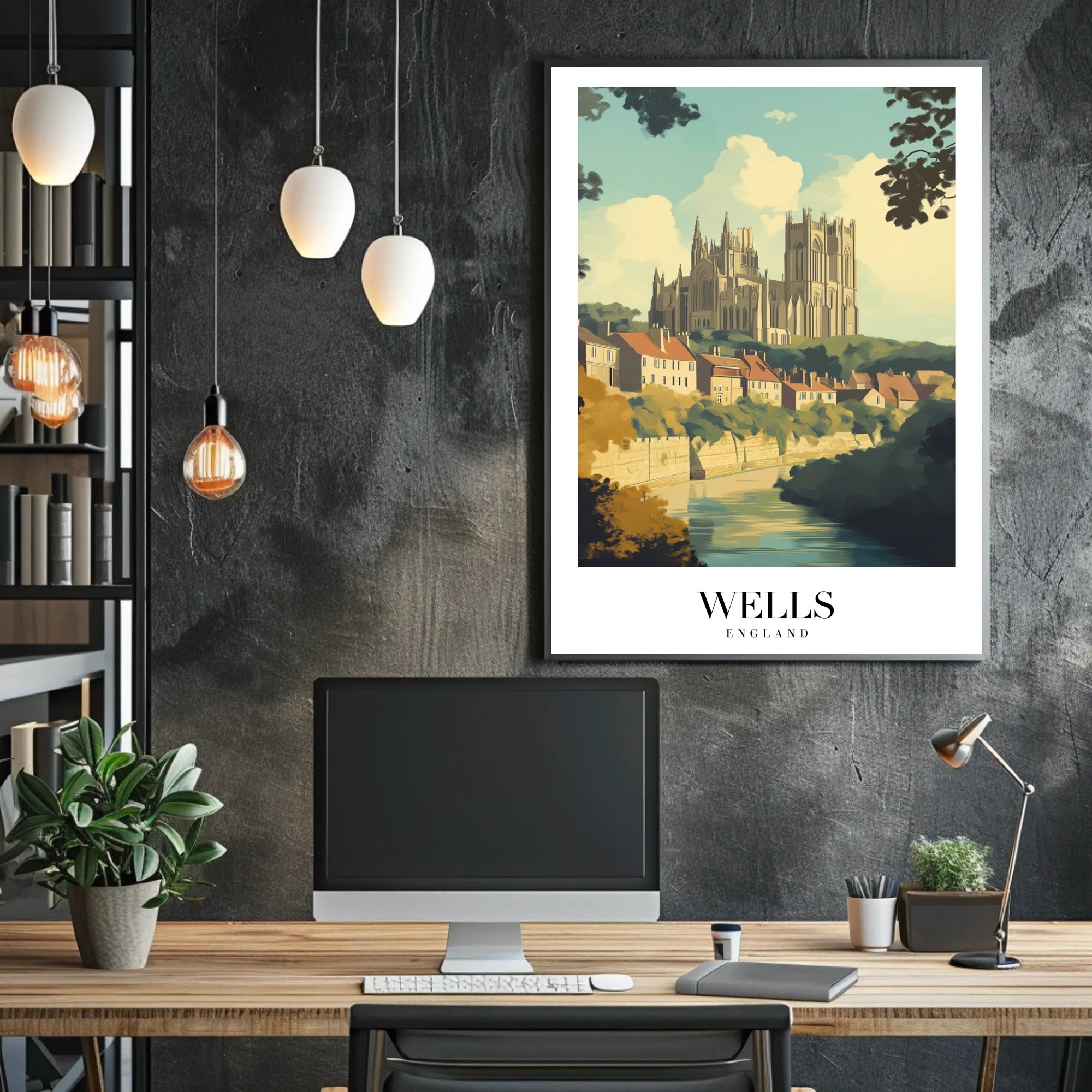 Wells England Gothic Cathedral Poster PosterGoat