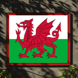 Welsh Dragon Flag Art Celebrating Culture and Heritage Poster PosterGoat