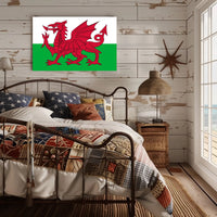 Welsh Dragon Flag Art Celebrating Culture and Heritage Poster PosterGoat